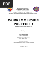 WORK IMMERSION PORTFOLIO Edited DepEd