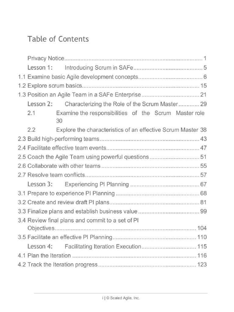 SAFE Scrum Master PDF