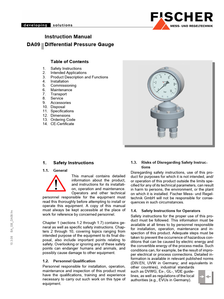Fischer Da09 Instruction Manual | PDF | Electrical Connector | Pipe ...