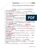Past and Past Perfect Tense PDF Grammar Worksheet B1 T052