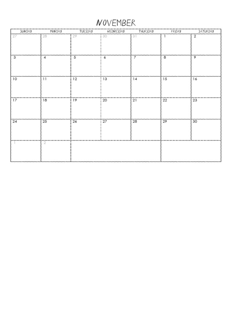 2024 Calendar Ink Saver PDF