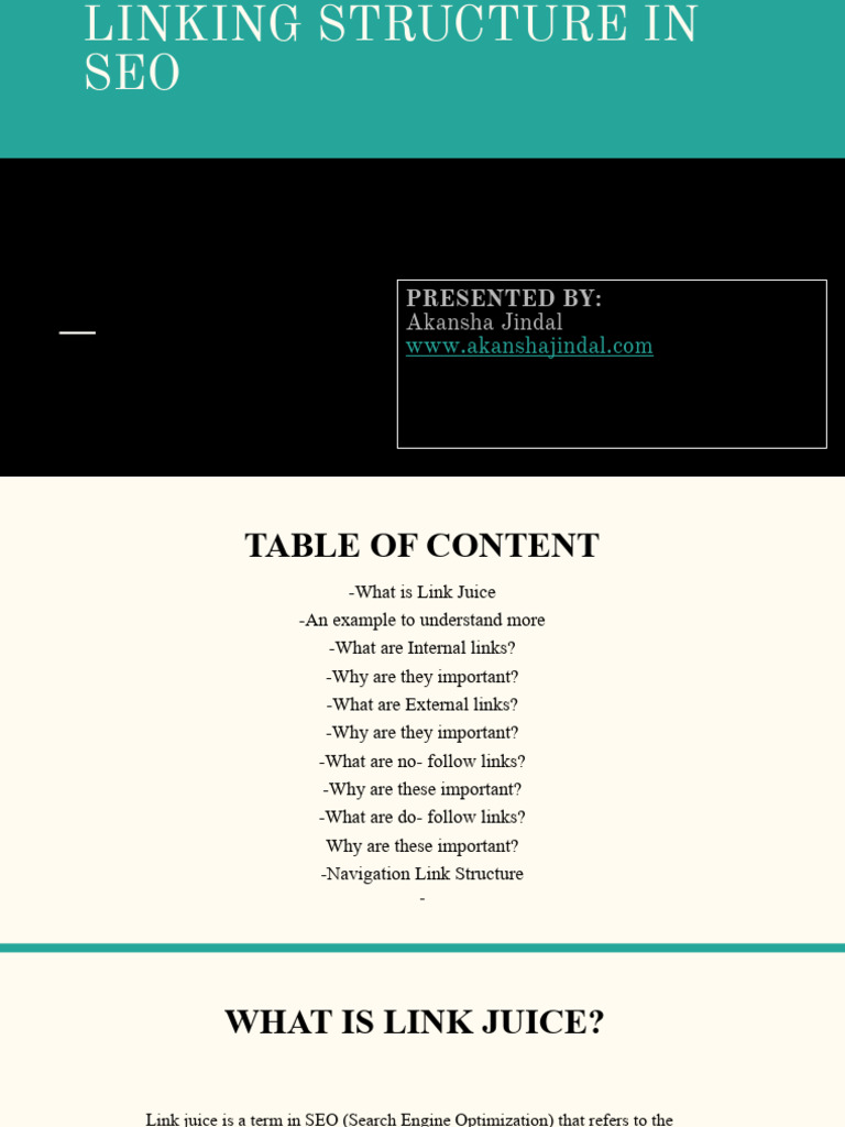 Linking Structure in SEO | PDF | Search Engine Optimization | Web Software