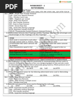 Solution Worksheet Networking