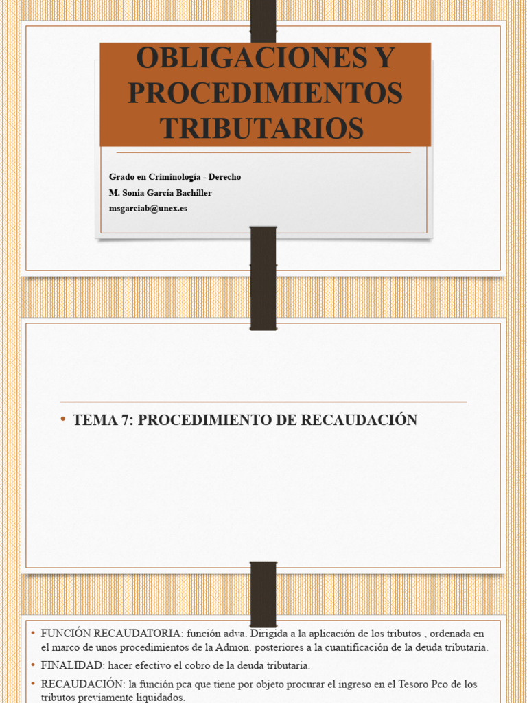Procedimiento de Recaudación Tributaria | PDF | Pagos | Subasta
