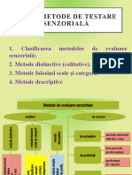 Tema: Metode de Testare Senzorială