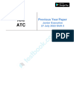 AAI ATC Junior Executive 27 July 2022 Shift 3 (English)