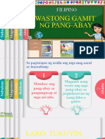 Filipino - PPT For COT - Wastong Gamit NG Pang-Abay