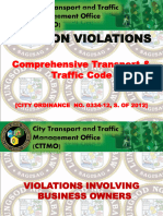 Common Violations Comprehensive Transport Traffic Code