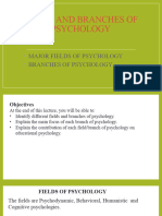 Fields and Branches of Psychology