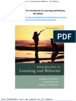 Solution Manual For Introduction To Learning and Behavior 5th Edition