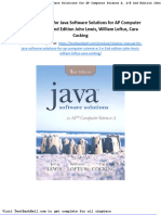 Solution Manual For Java Software Solutions For AP Computer Science A 2 e 2nd Edition John Lewis William Loftus Cara Cocking