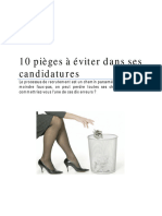 10 Pièges À Éviter Dans Ses Candidatures