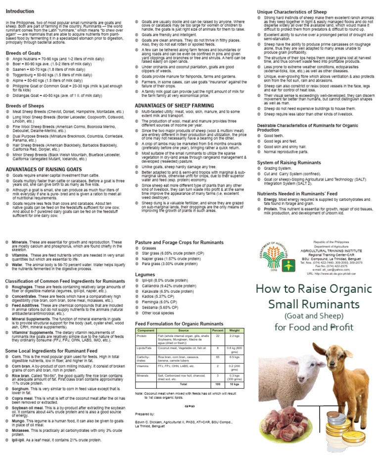 How To Raise Organic Small Ruminants For Food and Profit | PDF | Sheep ...
