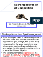 Legal Aspects of Sports Competition