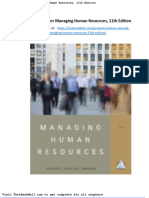 Solution Manual For Managing Human Resources 11th Edition