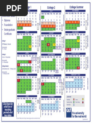 QUT Academic Calendar 2023-2024 | PDF
