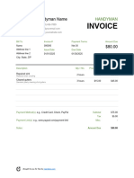 Handyman Invoice