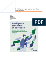 Intelligence Artificielle Et Éducation: Apports de La Recherche Et Enjeux Pour Les Politiques Publiques