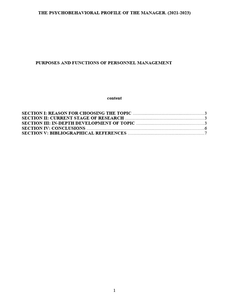 Functions Of Personnel Management Pdf Notes