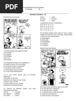 Atividade de Inglês Verbo Modal - 8º