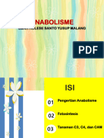 Pertemuan 3 Metabolisme - (Anabolisme)