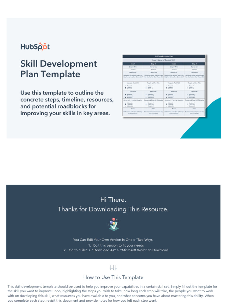 Skill Development Template - HubSpot | PDF | Microsoft Word