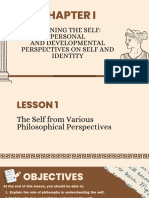 LESSON 1 The Self From Various Philosophical Perspectives 1