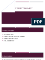 Chemistry and The Environment