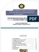 SJSN Dalam Tinjauan Ekonomi Dan Manajemen, FEBUP, 5 Nov 2015