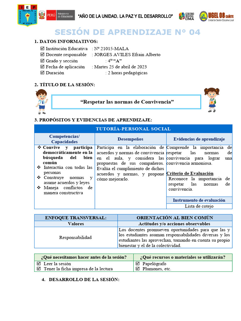 Normas de Convivencia Escolar | PDF | Evaluación | Aprendizaje