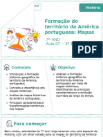 Formação Do Território Da América Portuguesa: Mapas: 7º ANO Aula 07 - 3º Bimestre