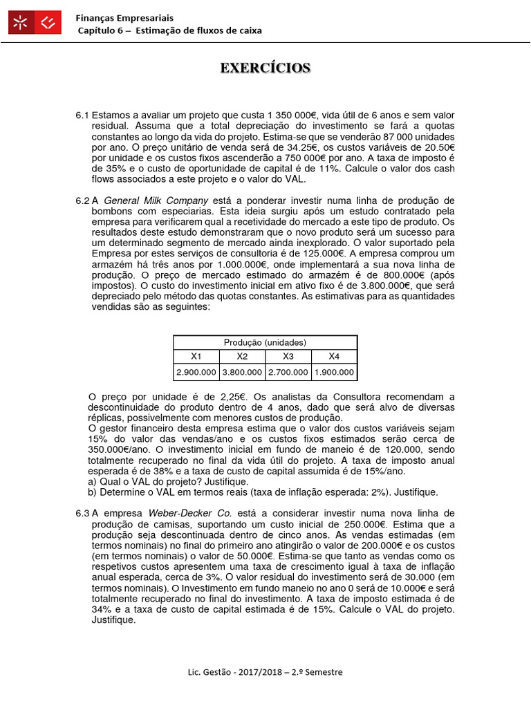 exerc-cios-cap-tulo-6-estima-o-de-fluxos-de-caixa-pdf