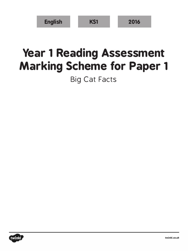 Big Cats Reading Assessment Guide | PDF | Lion | Tiger