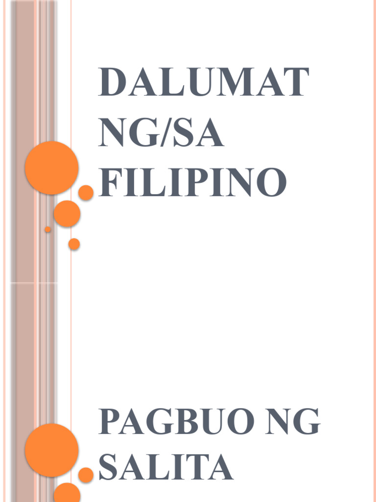 Dalumat Ng/sa Filipino | PDF
