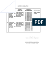 Matriks Kegiatan Dan Surat Pernyataan Program Keswa Napza