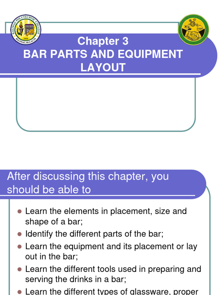 Chapter 3 Bar Tools and Equipment PDF Drink Interior Design