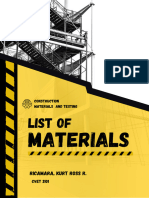 List of Materials Conmat