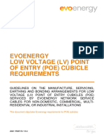 Evoenergy LV Point of Entry Cubicle Requirements