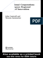 2003 Multinational Corporations and European Regional Systems of Innovation