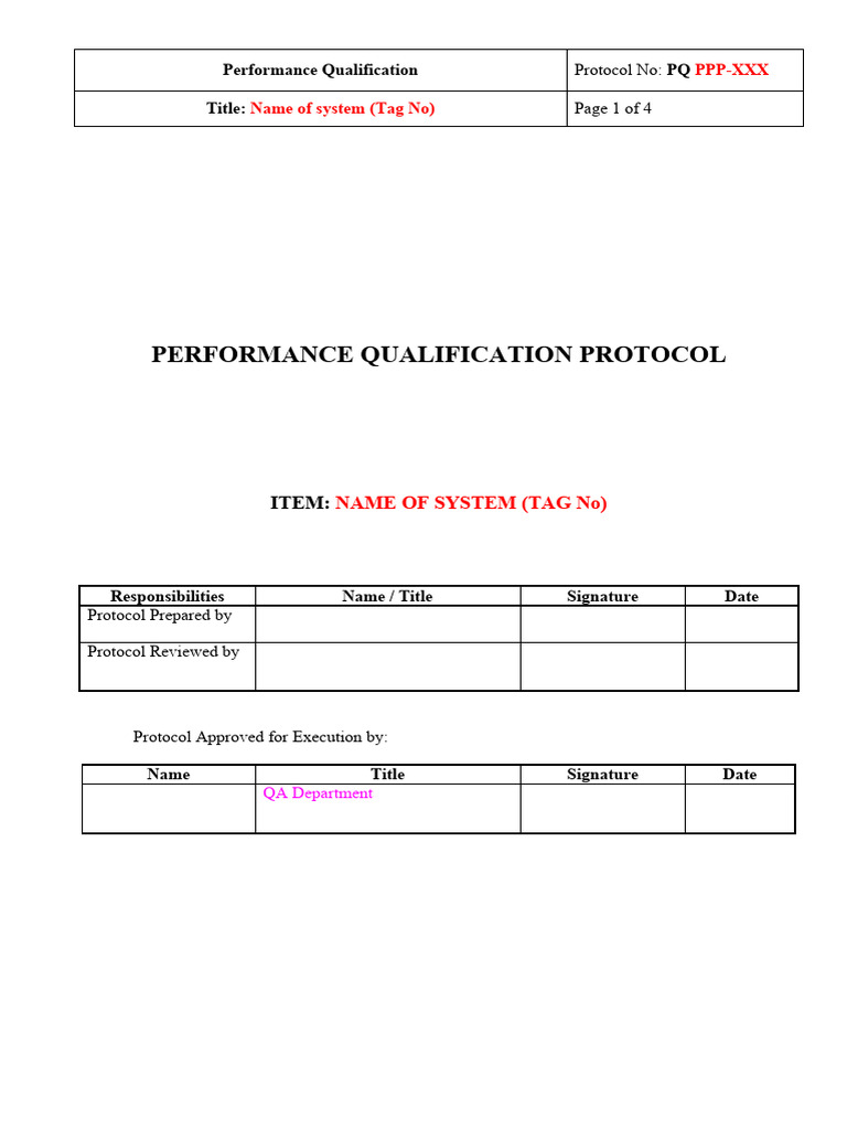 PQ Template For Students | PDF