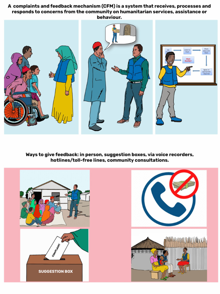 Complaints and feedback mechanism illustrations english pdf