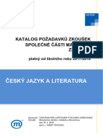 Katalog Požadavků SČ MZ - Český Jazyka A Literatura