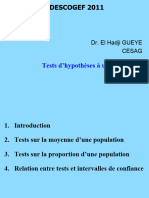 Tests D'hypothèses