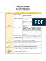 Conference Schedule - APCORE PIKSI 2023 HIC