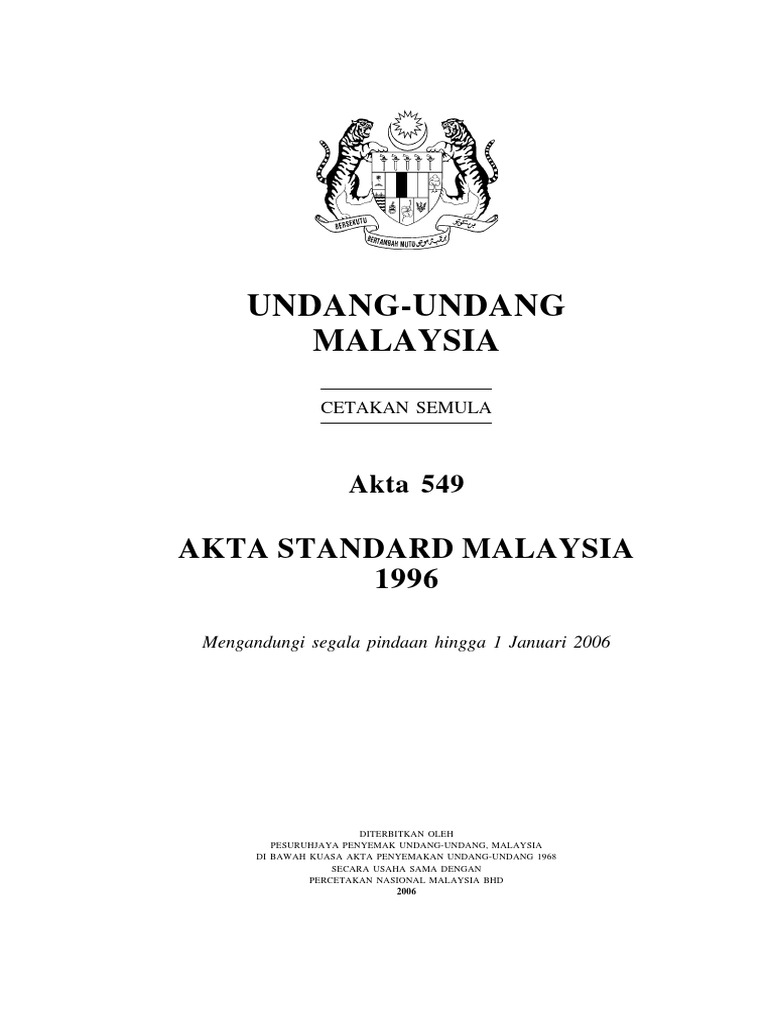 Akta 549 | PDF