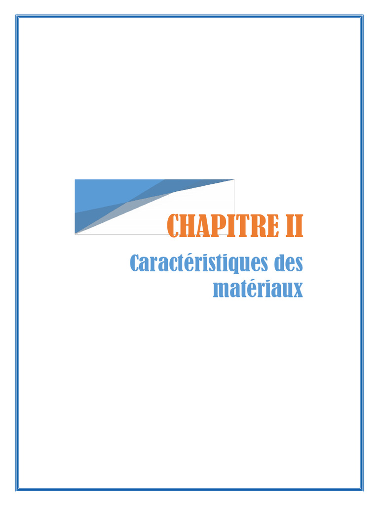 ch02 Caracteristiques Des Materiaux | PDF | Béton | Résistance des ...