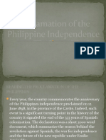 Proclamation of The Philippine Independence