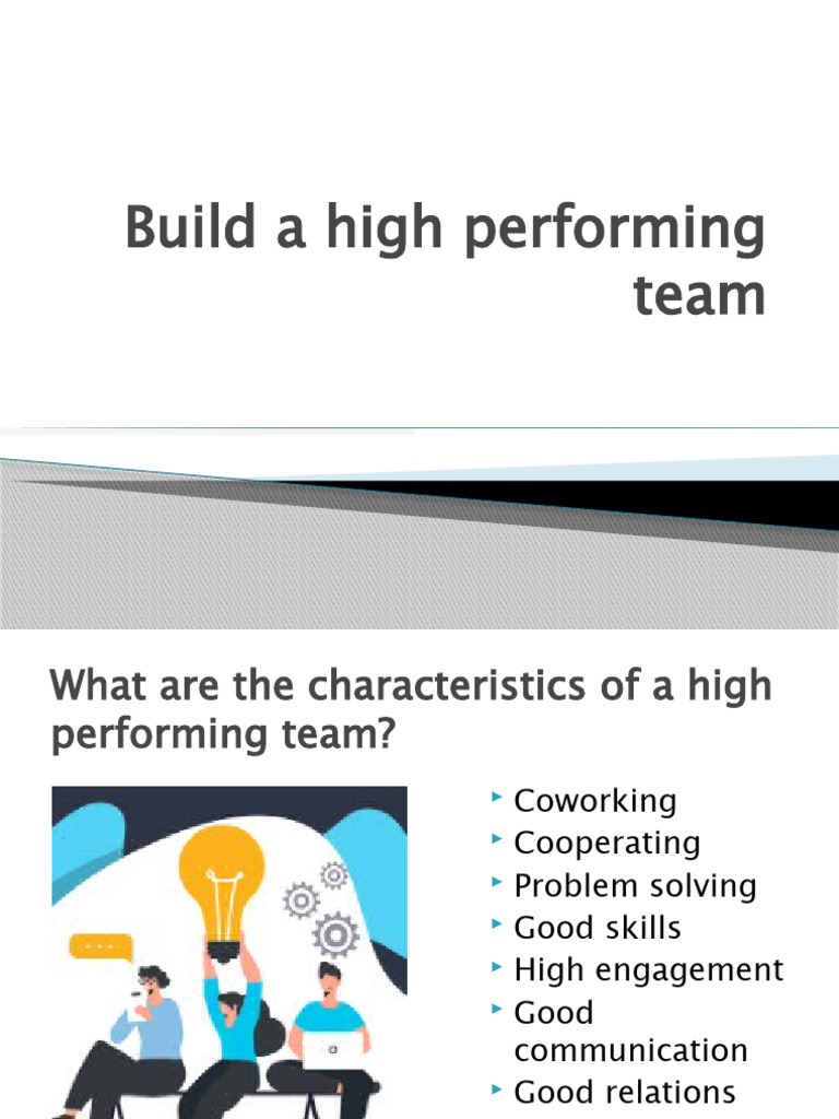 Building High Performance Teams Pdf Behavioural Sciences Cognition