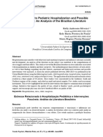 Stress Related To Pediatric Hospitaliztion and Possible Interventions