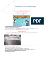 Lesson Plan of Propagation of Sound General Science Grade IV